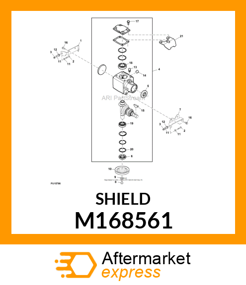 SHIELD, DECK GEARBOX RELIEF VALVE M168561