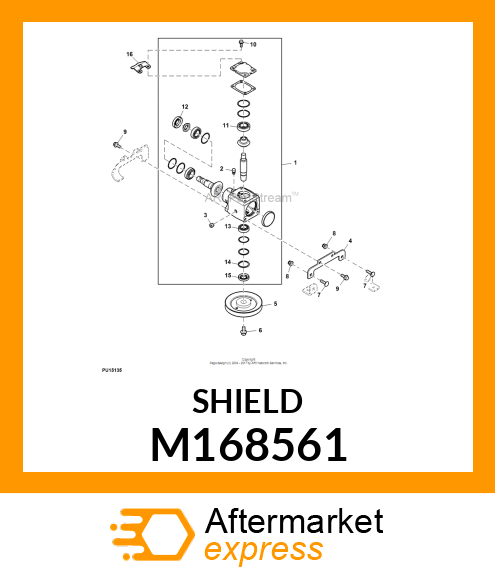 SHIELD, DECK GEARBOX RELIEF VALVE M168561