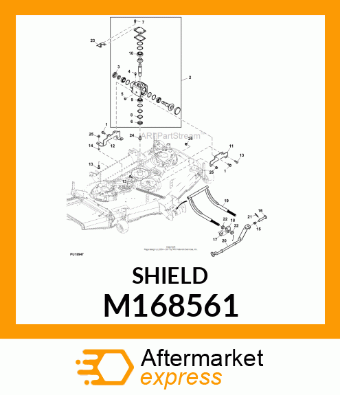 SHIELD, DECK GEARBOX RELIEF VALVE M168561