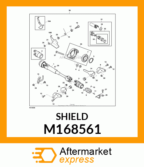 SHIELD, DECK GEARBOX RELIEF VALVE M168561