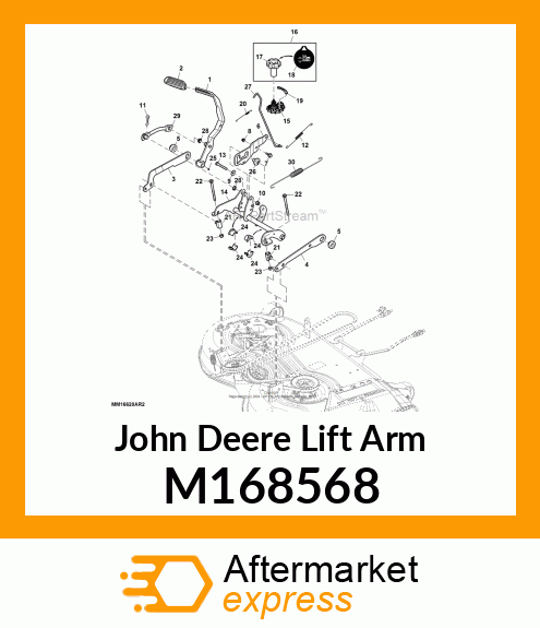 LIFT ARM, LIFT SYSTEM X350R M168568