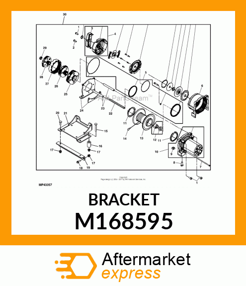 WINCH MOUNT BRACKET M168595