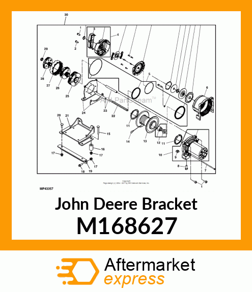 BRACKET, WINCH HDUV M168627