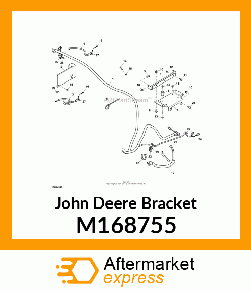 BRACKET, 4500 LB WINCH M168755