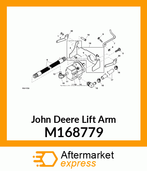 LIFT ARM, PUMP MOUNT M168779