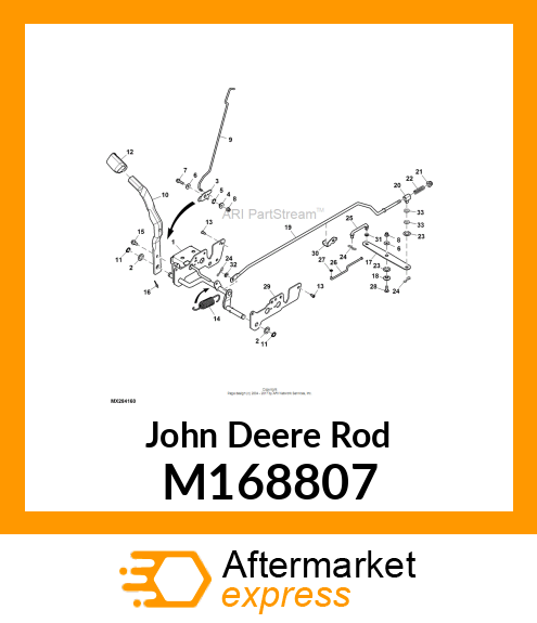 ROD, BRAKE LATCH M168807