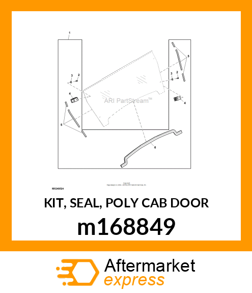 KIT, SEAL, POLY CAB DOOR m168849