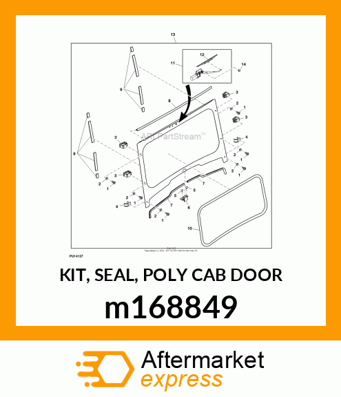 KIT, SEAL, POLY CAB DOOR m168849