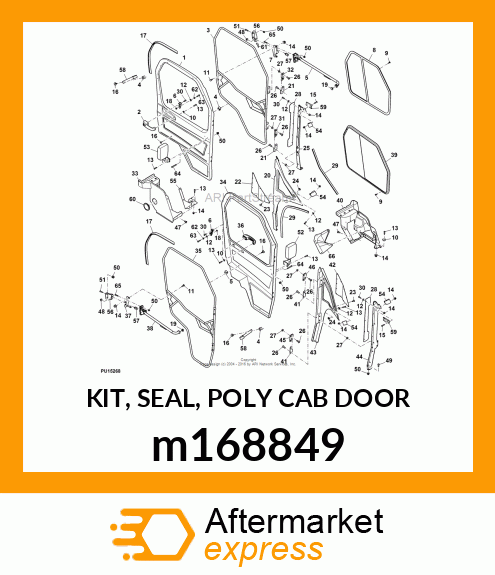 KIT, SEAL, POLY CAB DOOR m168849