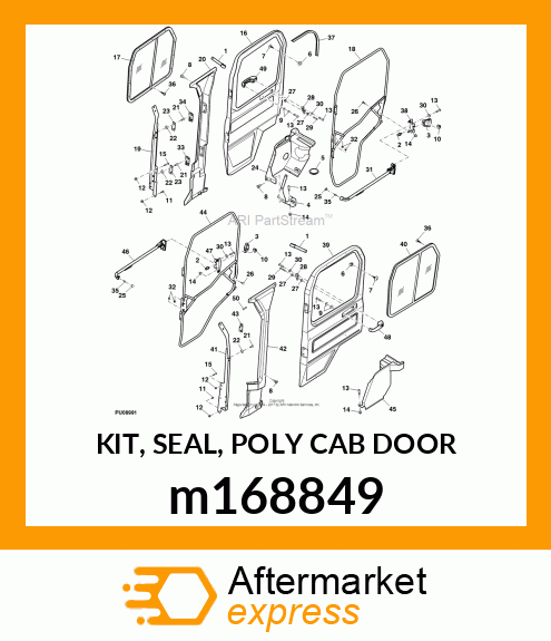 KIT, SEAL, POLY CAB DOOR m168849