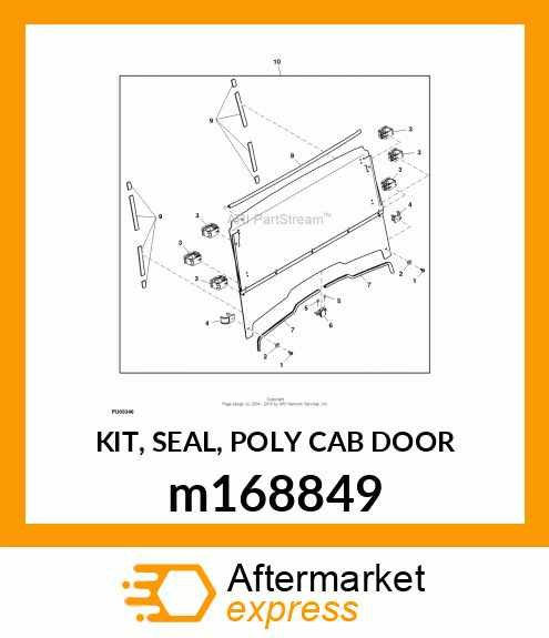 KIT, SEAL, POLY CAB DOOR m168849