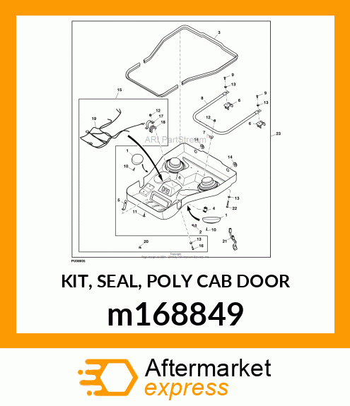 KIT, SEAL, POLY CAB DOOR m168849