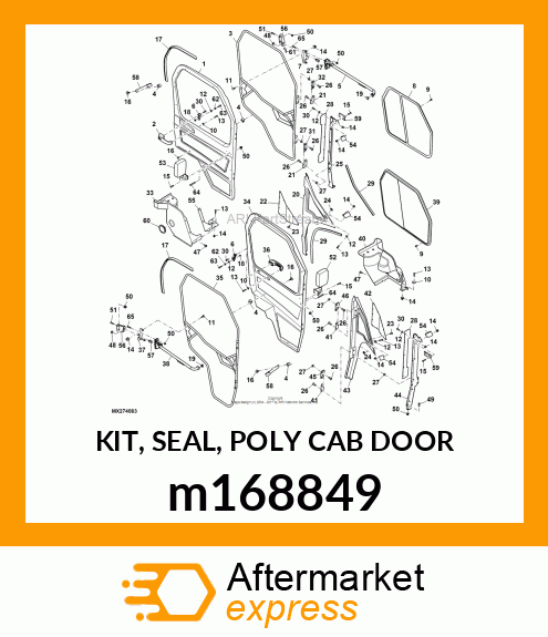 KIT, SEAL, POLY CAB DOOR m168849