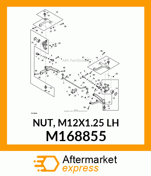 NUT, M12X1.25 LH M168855