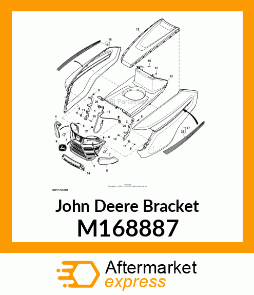 BRACKET, HOOD HINGE X3/X5, LH M168887