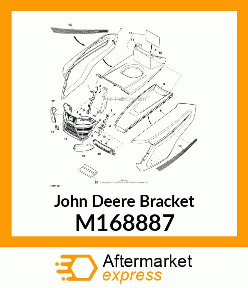 BRACKET, HOOD HINGE X3/X5, LH M168887