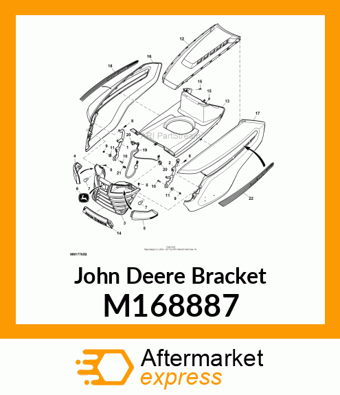 BRACKET, HOOD HINGE X3/X5, LH M168887