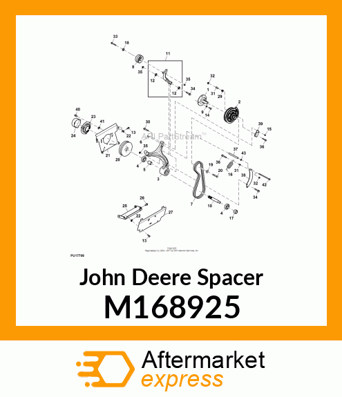 SPACER, SPACER, BEARING M168925