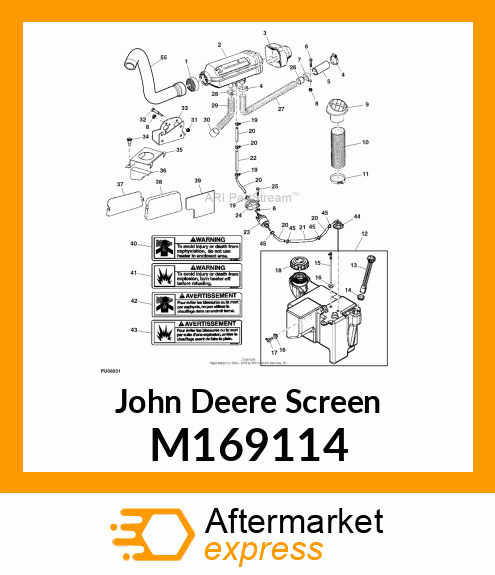 SCREEN, GLOW PLUG M169114