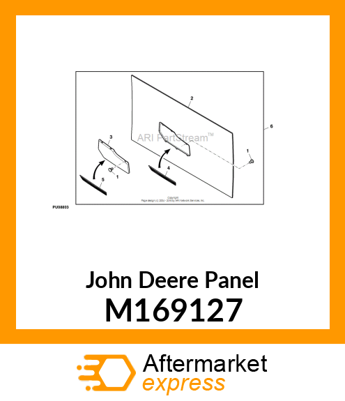 PANEL, DOOR, GREEN, RH M169127