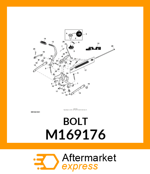 SCREW, LIFT ASSIST, LIFT SYSTEM COM M169176