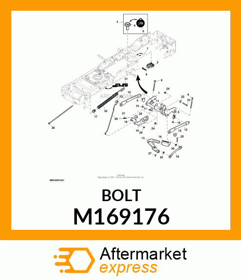 SCREW, LIFT ASSIST, LIFT SYSTEM COM M169176