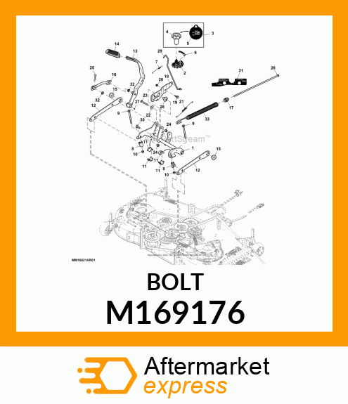 SCREW, LIFT ASSIST, LIFT SYSTEM COM M169176