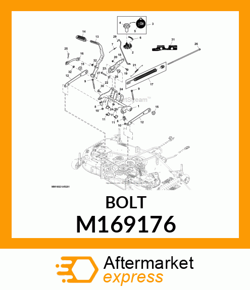 SCREW, LIFT ASSIST, LIFT SYSTEM COM M169176