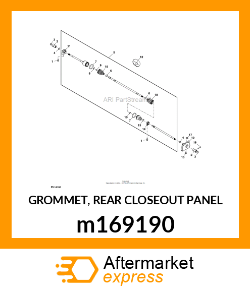 GROMMET, REAR CLOSEOUT PANEL m169190