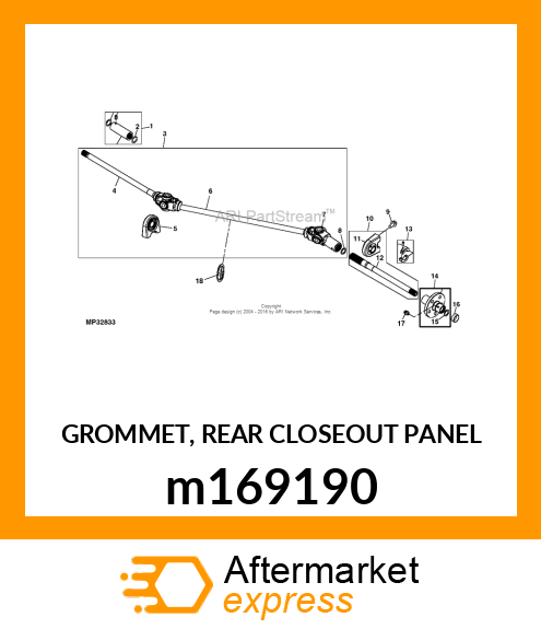 GROMMET, REAR CLOSEOUT PANEL m169190