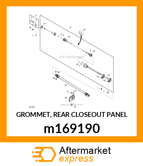 GROMMET, REAR CLOSEOUT PANEL m169190