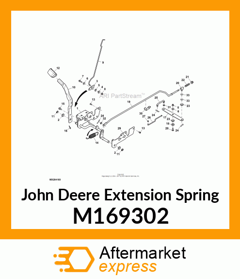 EXTENSION SPRING, BRAKE RETURN M169302