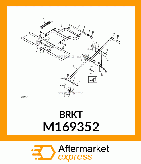 BRACKET, BRACKET, LIFT HANDLE M169352