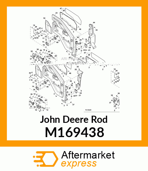 ROD,HORIZONTAL MOTION, DOOR, XUV HD M169438