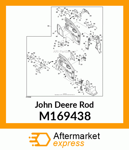 ROD,HORIZONTAL MOTION, DOOR, XUV HD M169438