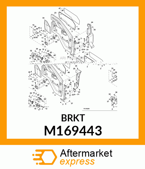 BRACKET, BUMPER MOUNT, LH M169443