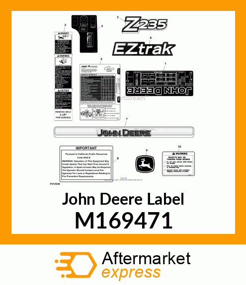 LABEL, CONTROL WITH LOW FUEL M169471