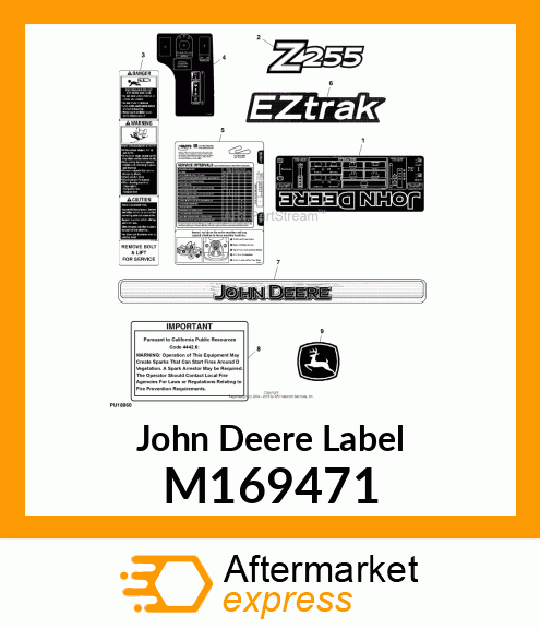 LABEL, CONTROL WITH LOW FUEL M169471