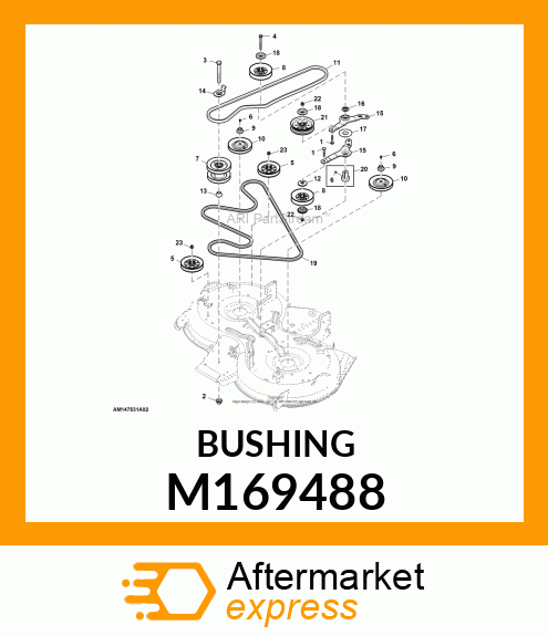 BUSHING, POST/SHIELD IDLER M169488