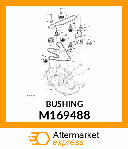 BUSHING, POST/SHIELD IDLER M169488