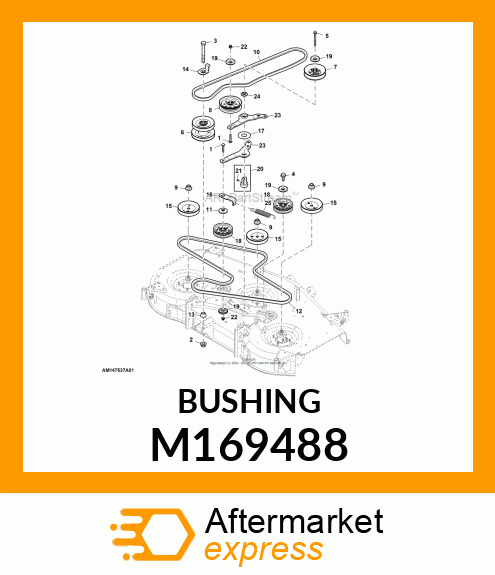 BUSHING, POST/SHIELD IDLER M169488