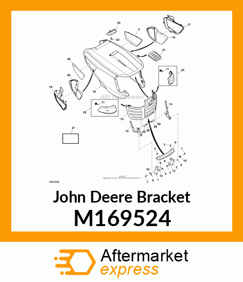 BRACKET, HOOD HINGE, UPPER, LH M169524