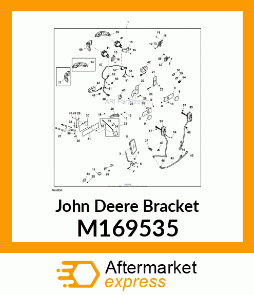 BRACKET, BRACKET, LICENSE PLATE, BA M169535