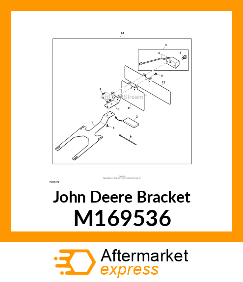 BRACKET, LICENSE PLATE M169536