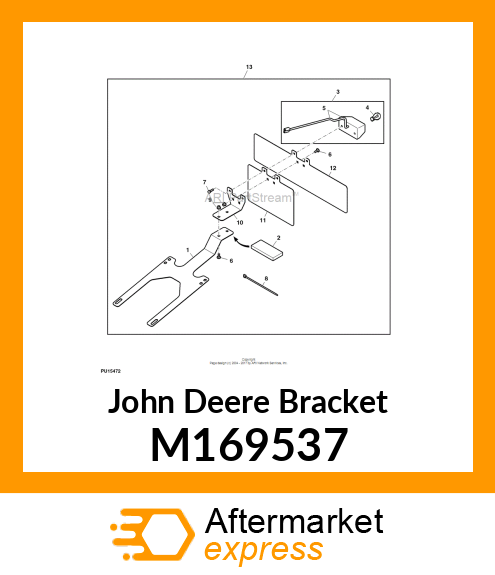 BRACKET, BRACKET, LICENSE PLATE, SQ M169537