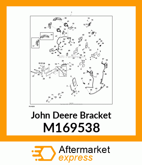 BRACKET, BRACKET, LICENSE PLATE, RE M169538