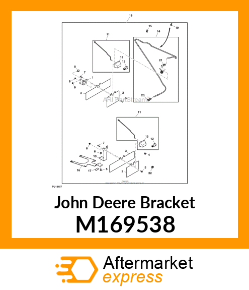 BRACKET, BRACKET, LICENSE PLATE, RE M169538