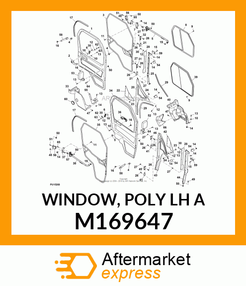 WINDOW, POLY LH A M169647