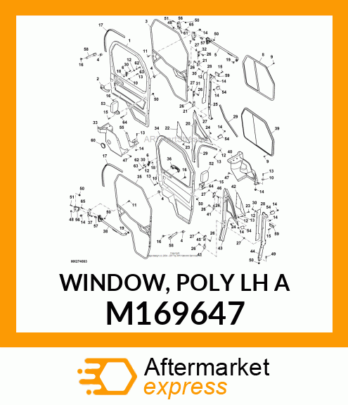 WINDOW, POLY LH A M169647