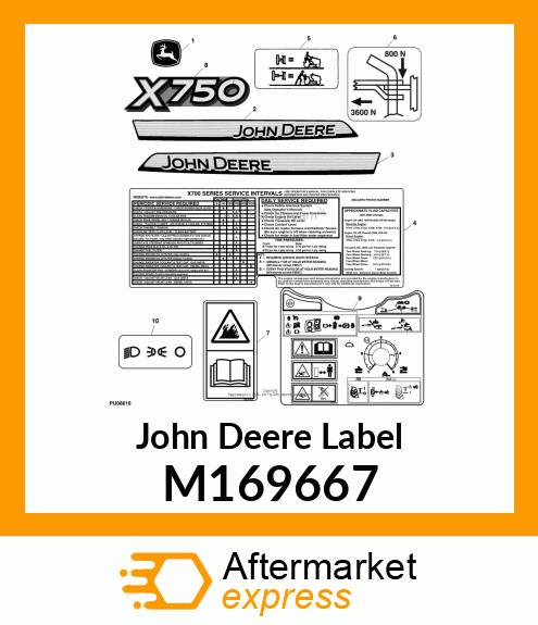 LABEL, LIGHT SWITCH, EXPORT M169667